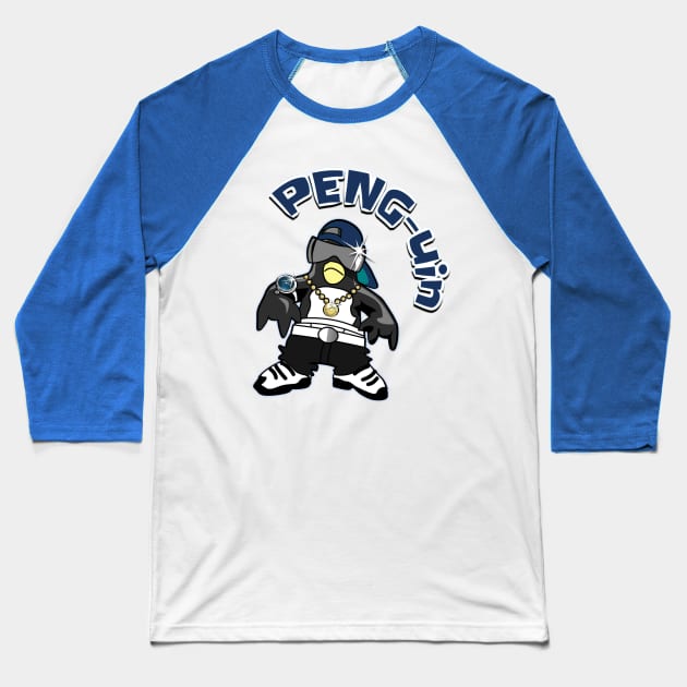 PENG PENGUIN. Cool, cute cartoon penguin Baseball T-Shirt by Off the Page